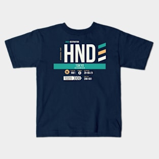 Tokyo (HND) Airport Code Baggage Tag Kids T-Shirt